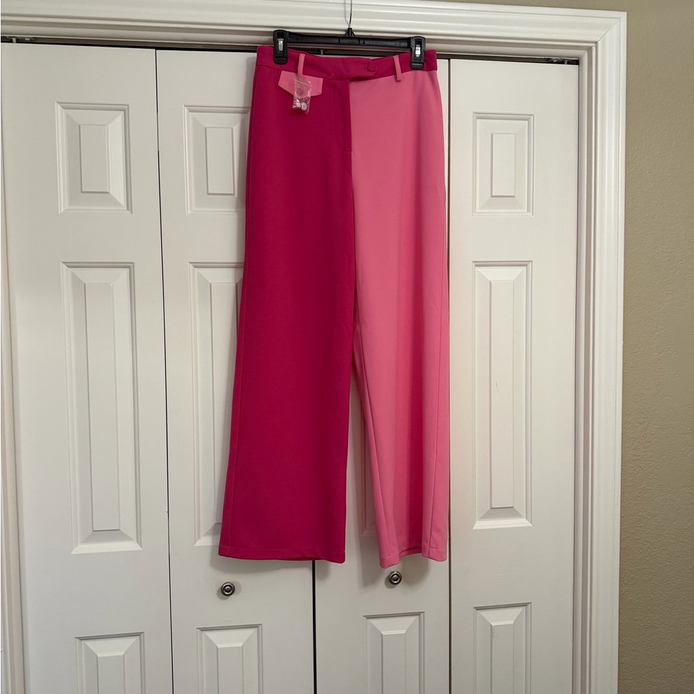 Colorblock Pink Women's Pants